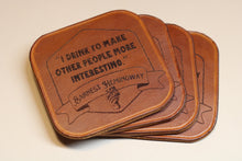Load image into Gallery viewer, Leather Whiskey Coasters