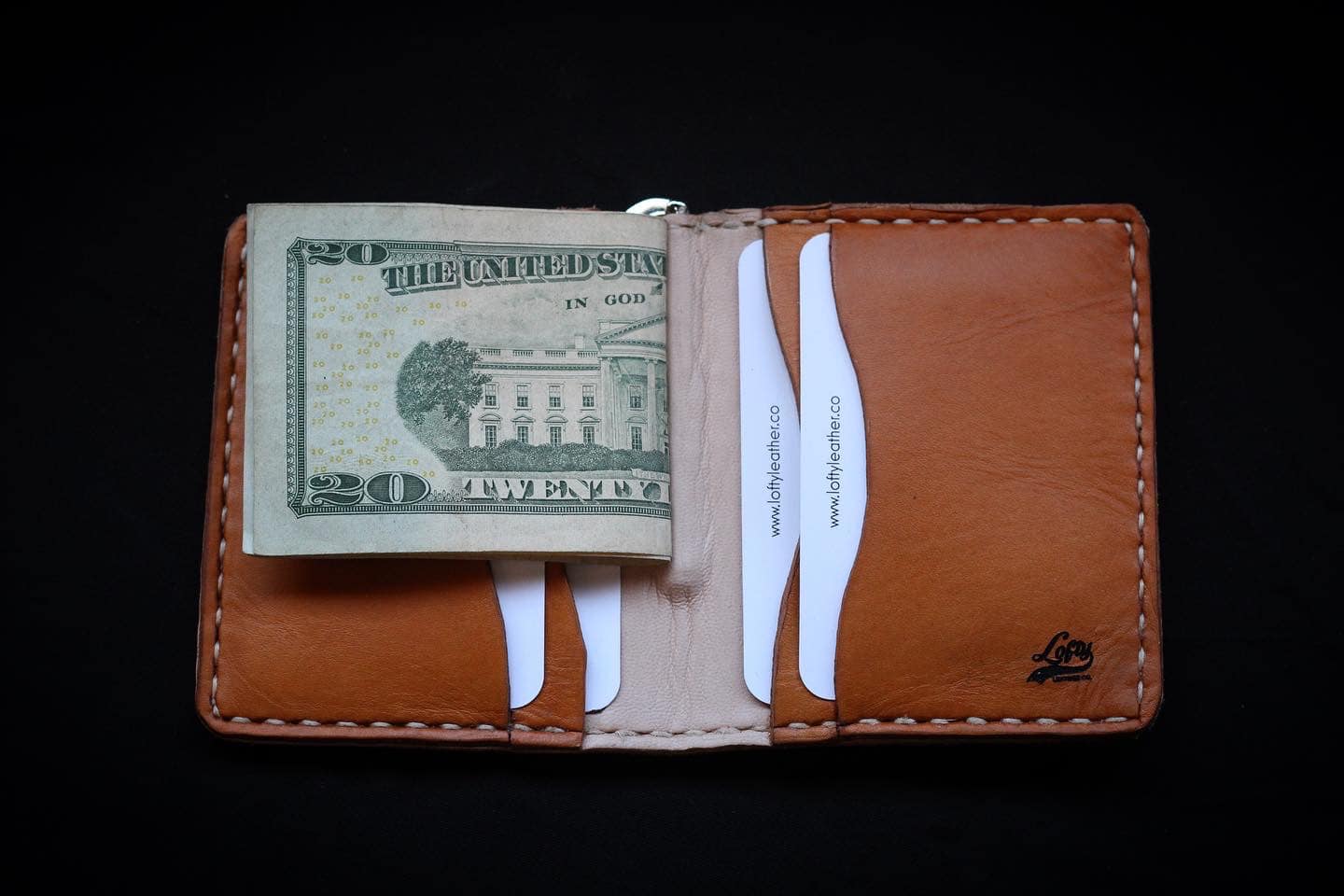 Vertical Bifold Card Wallet w/ Money Clip Tan – Lofty Leather