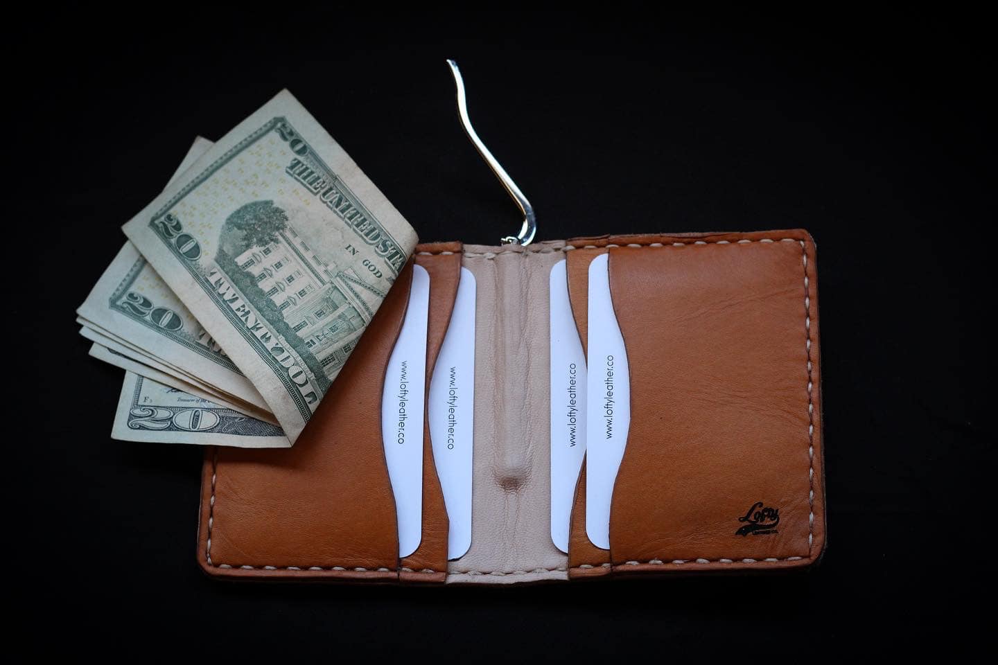 Vertical Bifold Card Wallet w/ Money Clip - Tan – Lofty Leather Co.